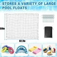 thumbnail image 2 of Duslogis Large Pool Float/Toy Storage Net with 20 Hooks and Storage Bag,Hanging Pool Float Holder Poolside Storage Mesh Net for Pool Floats,Swim Rings,Balls,Inflatable Toys, 82.7 x 59 inches, 2 of 5