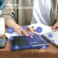 thumbnail image 5 of NEWYES Calculator with Writing Tablet, Portable Basic Calculator Notepad for Primary and Middle School Students, Black (Blue), 5 of 6