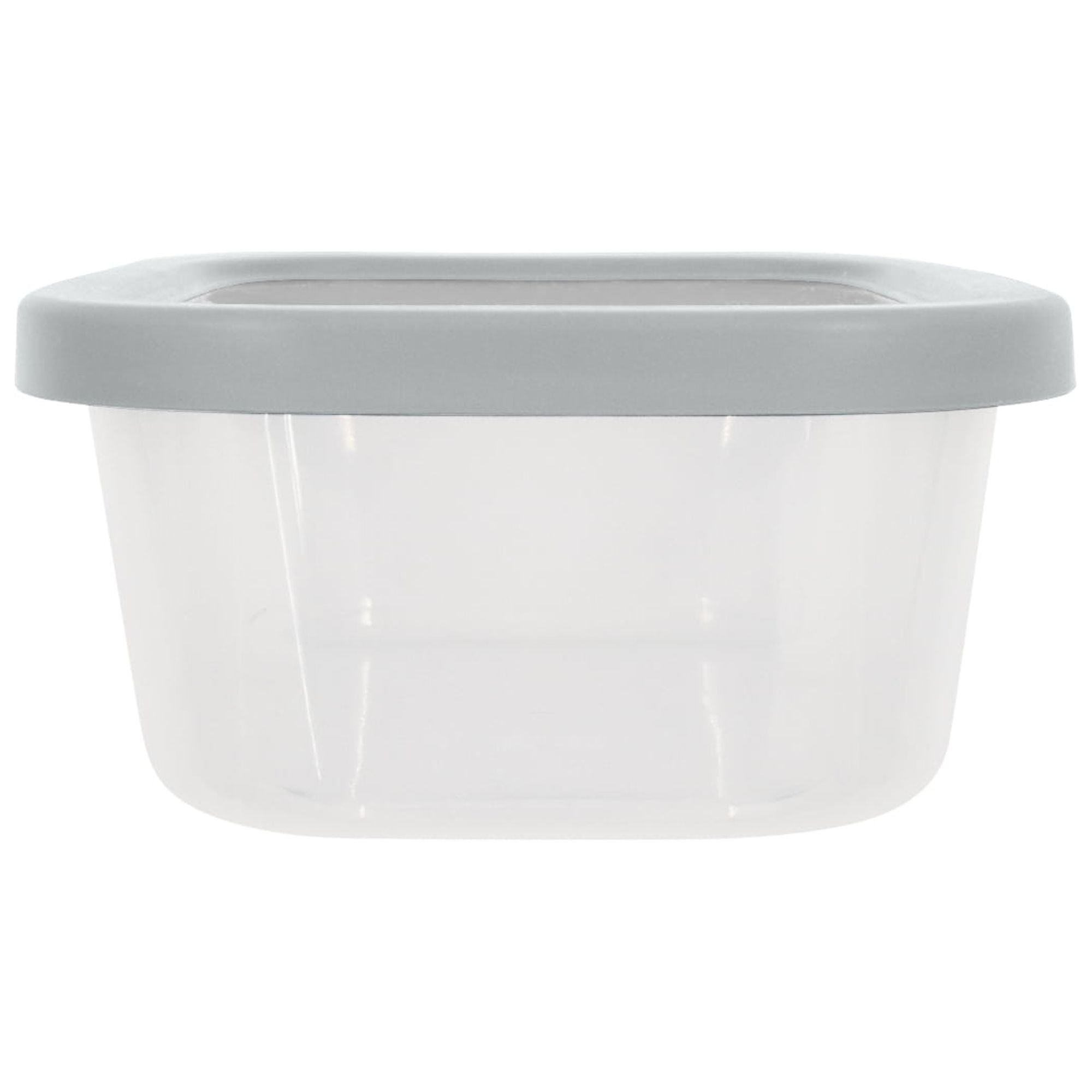 (4 pack) Mainstays Plastic Food Storage Container Set, Gray, 6 Pieces