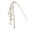 A002- B, variant on Crystal Floral Pick with Clear Acrylic Crystals and Silver Floral Wire Stems, White and Silver, for Christmas Tree and Wedding Table Decor, Artificial Decoration