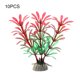 thumbnail image 4 of Methold 10 piezas de decoración de peceras estables ABS no tóxico y degradable para el hogar o la oficina agua de acuario Artificial CX03Red Type3 NO3, 4 of 6