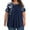 Army Green-01, variant on Womens Tops Plus Size, Ruffled 3/4 Sleeve Crew Neck Pleats Shirts Vintage Print Summer Loose Casual Tops