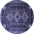 thumbnail image 1 of Ahgly Company Machine Washable Indoor Round Persian Blue Traditional Area Rugs, 5' Round, 1 of 4