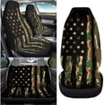 thumbnail image 2 of Qpednta Camouflage Flag Car Seat Covers Full Set, Automotive Seat Covers Accessories Breathable Front Car Seat Cover Pack of 4 Car Seat Protector Cushion Pad Mat Easy to Install, 2 of 7