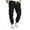 Black, variant on ZZHZGZ Sweatpants for Men Cargo Pants for Men Big and Tall Plus Size Pockets Relaxed Elastic Waist Hiking Jogger Tapered Pant Casual Solid Comfort Work Trousers M