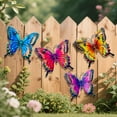 thumbnail image 5 of Metal Butterfly Wall Art Decor 4 Pack, Colorful Hanging Butterfly Sculpture for Indoor Outdoor Garden Yard Patio Fence, Gift for Mom Friend A, 5 of 6
