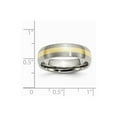 thumbnail image 2 of Titanium 14k Gold Inlay 6mm Brushed Band Ring - Size 7, 2 of 2