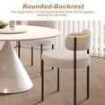 thumbnail image 4 of Boucle Upholstered Metal Side Chair, Set of 4, Beige, 4 of 7