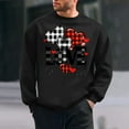 thumbnail image 2 of BVOFAR Valentines Shirts for Men Long Sleeve Plaid Sweatshirts Love Heart Graphic Sweatshirt Oversized Pullover, 2 of 6