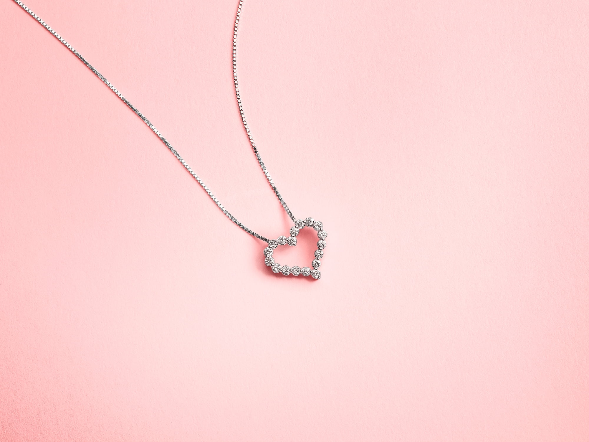 Unique Moments 1/4 Ct Lab Grown Diamond Heart Pendant Necklace in Silver (H-I, SI-I1) 18" for Women