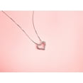 thumbnail image 3 of Unique Moments 1/4 Ct Lab Grown Diamond Heart Pendant Necklace in Silver (H-I, SI-I1) 18" for Women, 3 of 12