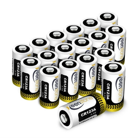 - 18 Pcs CR123 CR123A Lithium Battery, High Performance Primary Batteries for Flashlight Photo Digital CameraToys Torch(Not Compatible with Arlo Cameras)