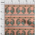 thumbnail image 1 of oneOone Cotton Poplin Fabric Peacock Block Decor Fabric Printed BTY 56 Inch Wide, 1 of 4