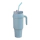 thumbnail image 1 of Vaso de 1400 ml con asa, vaso aislado con tapa y botella de agua deportiva de metal grande, jarra de café de viaje de acero inoxidable, taza térmica, 1 of 9