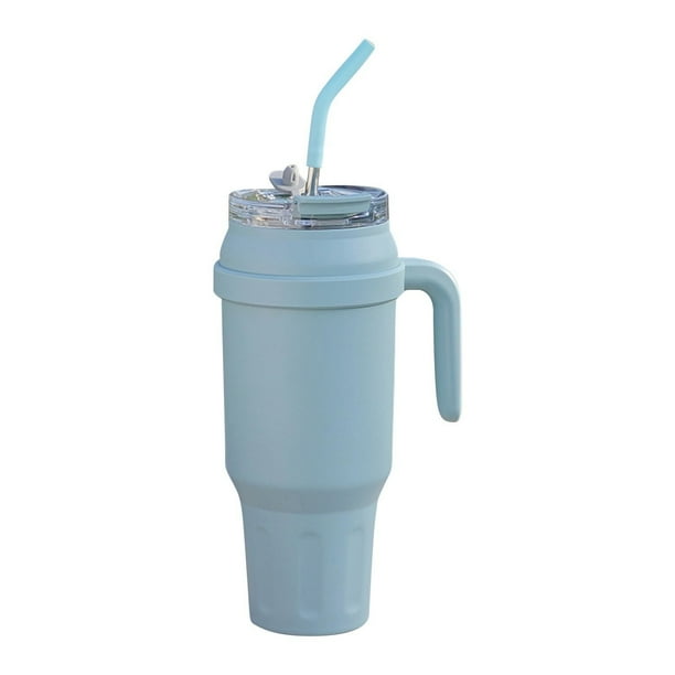 ¡Venta caliente! Vaso de 1400 ml con asa Vaso aislado con tapa y botella de agua deportiva de metal grande Jarra Taza de café de viaje de acero inoxidable Taza térmica