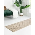 thumbnail image 4 of Unique Loom Trellis Shag Collection Area Rug - Traditional (2' 7" x 10' Runner Beige), 4 of 12