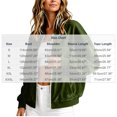thumbnail image 3 of Xdegoge Womens Bomber Jackets Velour Long Sleeve Full Zip Up Vintage Casual Fall Winter Soft Y2K Trendy Outerwear with Pockets, 3 of 9