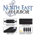 thumbnail image 2 of NEH Twin Eye Ribbed Boat Pontoon Fender 6.5" x 23" 4pcs Inflatable Vinyl Mooring Bumpers Guard Dock Docking - Black, 2 of 3