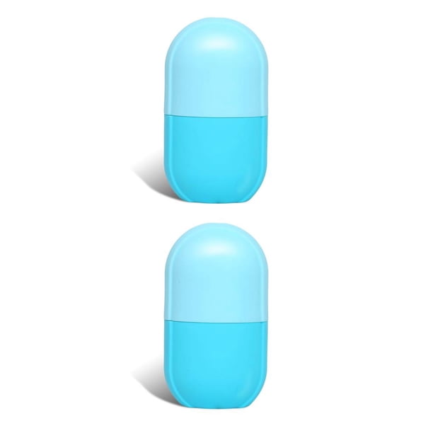 Bewildely Molde de rodillo antiarrugas para levantamiento facial, reparación de quemaduras solares, masajeador de piel facial, herramienta de Azul 2Conjunto