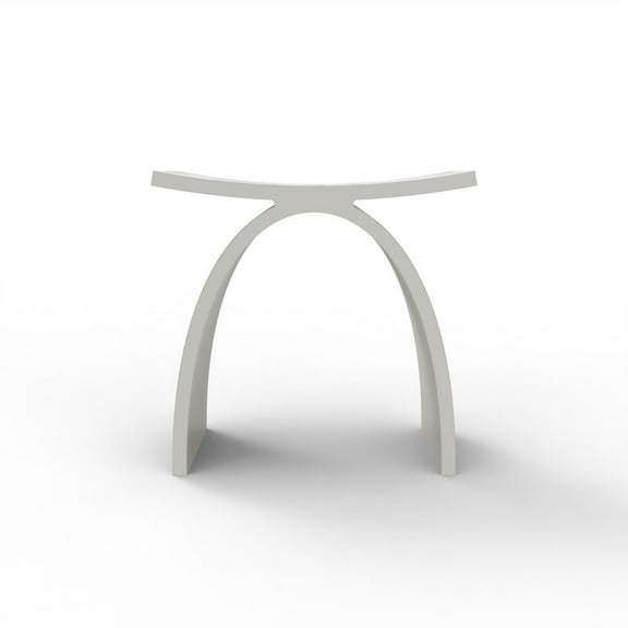 MEDUNJESS 17" Stone Resin Premium Shower Chair Waterproof Shower Stool, Bath Seat with 401 lb Capacity, Medical Use, Non-Slip in Matte White