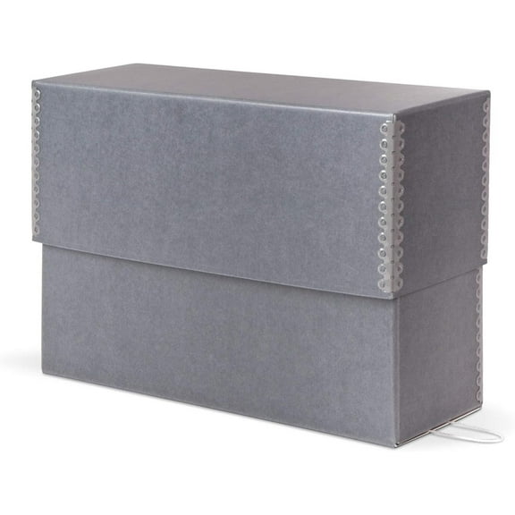 ZZJP Blue/Grey Legal Size Document Storage Box with Separate Lid - 5W x 15 1/4L x 10 1/4" H
