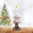 thumbnail image 3 of Velas sin llama de Papá Noel Velas blancas sin llama de Navidad con pilas de Papá Noel Velas de pilar LED con temática navideña Decoraciones navideñas Navidad (100 ml) Decoraciones de cumpleaños, 3 of 8
