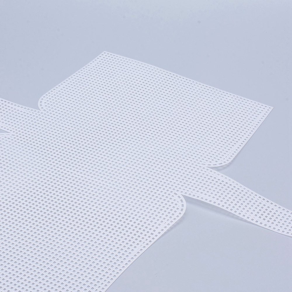 Plastic Mesh Canvas Sheets for Embroidery Acrylic Yarn Crafting Knit and Crochet Projects White 41.8x45.8x0.15cm Hole: 2x2mm