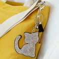 thumbnail image 4 of Wrapables Crystal Bling Key Chain Keyring with Tassel Car Purse Handbag Pendant, Silver Feline, 4 of 6