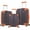 Gray, variant on Rockland Luggage Berlin 3 Piece ABS Non-Expandable Luggage Set, Charcoal
