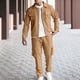 thumbnail image 1 of Ceisia Men's Regular Fit Cargo 2-Piece Set Long Sleeve Button-Down Jacket with Elastic Waist Drawstring Pants Gifts, 1 of 8