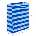 thumbnail image 7 of Large Blue Striped Paper Gift Bags, 10" x 5" x 12", 2 Count, by Way To Celebrate, 7 of 7
