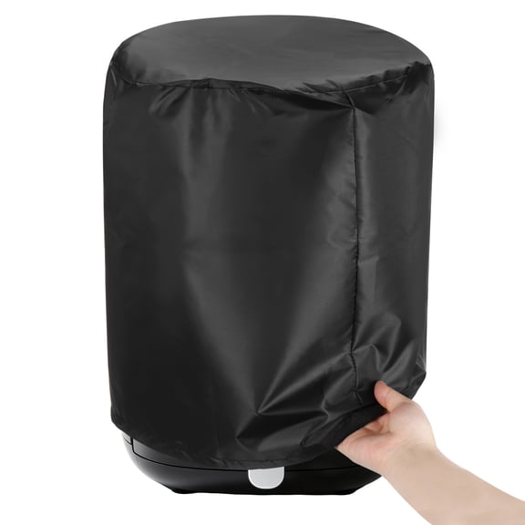 Uxcell Air Fryer Cover 15" x 14"(DxH) - Waterproof Dustproof Electric Pressure Cooker Jacket with Drawstring Appliance Dust Cover for Air Fryer/Rice Cooker/Instant Pot, Black