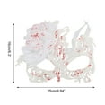 thumbnail image 2 of Unique Bargains 1 Pc Rose Phoenixs Party Mask White Pink Lace, 2 of 5