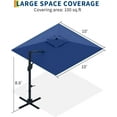 thumbnail image 3 of 10'x10' Heavy-Duty Cantilever Patio Umbrella, UV-Resistant Aluminum Offset Sun Shade with 360° Rotation & Adjustable Tilt for Pool, Deck, Backyard, 3 of 6