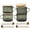 Green, variant on Amber 4 Set 14 Oz Embossed Glass Coffee Mugs