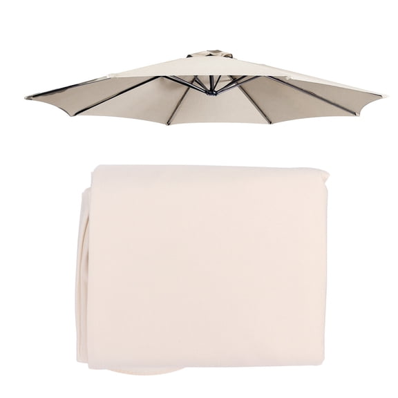 Soimiss Lightweight Beige Sun Rain Umbrella Canopy for Courtyard Beach