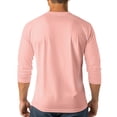 thumbnail image 4 of JGNGSHN Mens Summer Fall Casual Raglan 3/4 Sleeve Henley Shirts Button Down Crewneck Solid Baseball Jerseys T-Shirts, 4 of 7