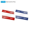 thumbnail image 3 of Unique Bargains 9.8'x0.7' Badminton Racket Head PU Protector Sticker Racquet Guard Tape, Navy Blue/Red 4 Pack, 3 of 6