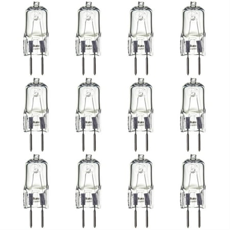 - 12 Pack Sunlite Halogen 35 Watt Single Ended T3.5 GY6.35 Base 120V Clear Light Bulb