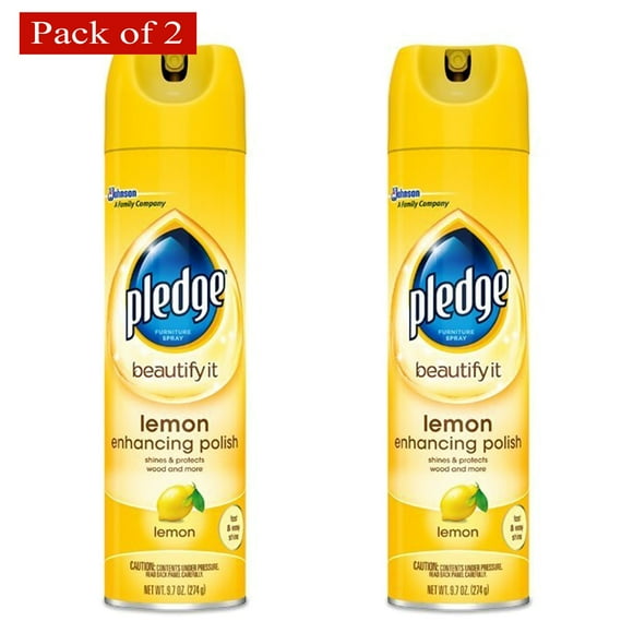 Pledge Lemon Enhancing Polish 390g (Pack of 2)
