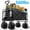 Black - Standard, variant on Qunler Collapsible Wagon Cart, 560lbs Heavy Duty Large Utility Garden Cart with Brake Wheels and Side Pocket for Camping, Shopping, Kids, Sports, Grocery, Black
