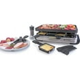 thumbnail image 2 of Swissmar Stelvio 8 Person Electric Raclette Grill with Reversible Aluminum BBQ nonstick grill & Crepe Plate, Variable Heat Control, Stainless Steel Base, 2 of 2