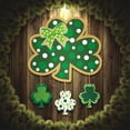thumbnail image 5 of St Patricks Day Shamrock Door Hanger, Green Polka Dot Clover Welcome Sign with Hanging Ornaments, St Patricks Day Decorations for Front Door Porch Wall Decor, 5 of 9