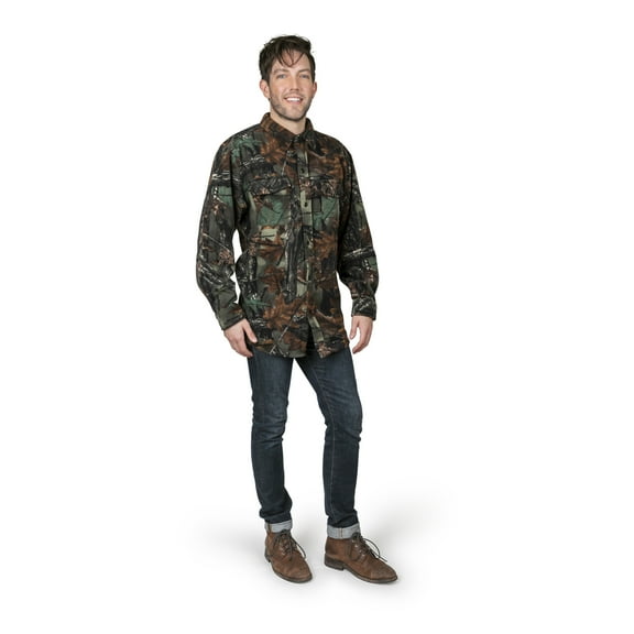 TrailCrest Men's Camo Chambliss Fleece Button Up Shirt, 3X