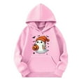 thumbnail image 4 of Byoo Halloween Hoodie for Girls Cute Cartoon Ghost Print Soft Pullover Hooded Sweatshirt, 4 of 4