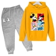 thumbnail image 3 of Conjuntos de sudaderas con capucha de Mickey, conjunto de ropa para niños, Pato Donald, Minnie, ropa para niños y niñas, camisetas, pantalones, trajes de 4 a 14 años, trajes deportivos, sudaderas con, 3 of 5