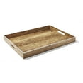 thumbnail image 4 of American Atelier, Poplar with White Rim, Polypropylene Rectangular Serving Tray with Handles, 2 Set, 4 of 6