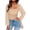 Apricot, variant on Womens Square Neck Mesh Long Sleeve Tops Double Lined Dressy Business Casual Blouses Shirts 2026 Fall Outfits Army Green Large