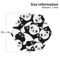 thumbnail image 3 of Balery 6 Pcs Seamless Pattern Cute Pandaleather Coasters Set, Drink Table Cup Coasters For Living Room Kitchen Coffee Decor, 3 of 9
