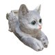 thumbnail image 2 of Maceta con forma de maceta, escultura artística de gatito, adorno para la sala de estar. gris, 2 of 8